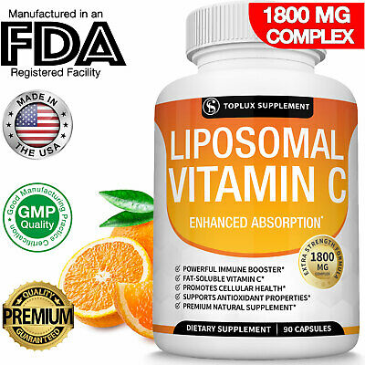 Liposomal Vitamin C 1800 MG Capsules High Absorption Vitamin C Pills Supplements