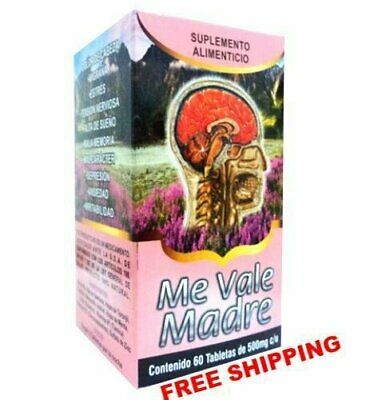 ME VALE MADRE TABLET ONE MONTH SUPPLY Free Shipping Stress, Insomnia y Mas 60CT.