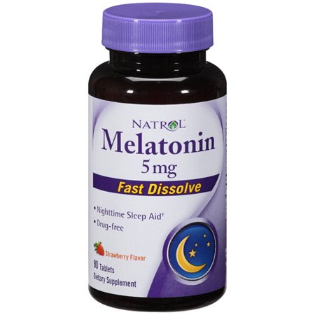 Natrol Melatonin Fast Dissolve Flavor 5mg Dietary Supplement, 90ct