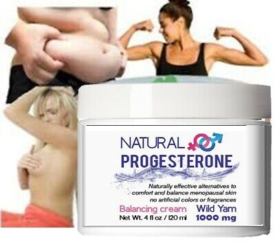 Natural Progesterone Skin Cream - 4 oz UNSCENTED with 1000 MG OF WILD YAM USP
