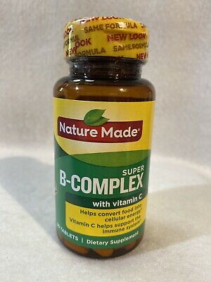 Nature Made Super B-Complex Essential Key B Vitamins + C Vitamins 60 CT