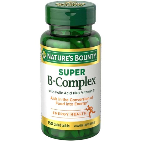 Nature's Bounty B-Complex with Folic Acid plus Vitamin C, Tablets, 100ct