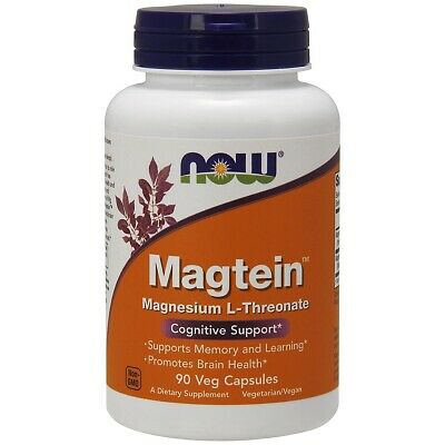 NOW FOODS® Magtein Magnesium L-Threonate-90 Veg Caps, Free Shipping, Made in USA