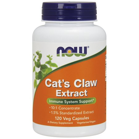 NOW Foods Vegetarian Cat's Claw Extract Immune System Support, 120 Ct