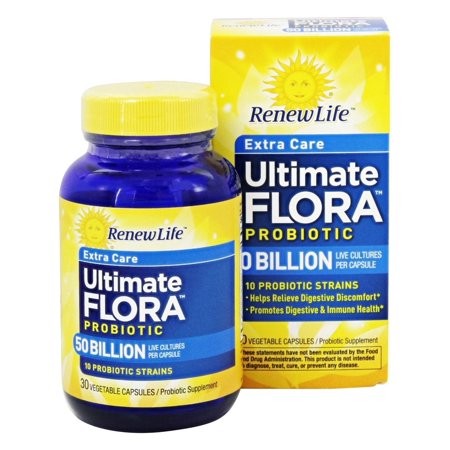 Renew Life - Ultimate Flora Extra Care Probiotic - 30 Vegetarian Capsules Formerly Critical Care