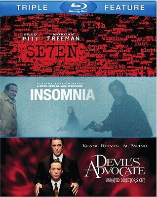 SEVEN + INSOMNIA + THE DEVIL'S ADVOCATE New Sealed Blu-ray Triple Feature Se7en