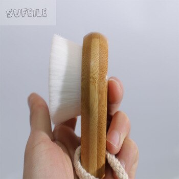 Soft Hair Face Wash Brushes Bamboo Charcoal Facial Cleansing Brush Massage Pore Cleanser Face Beauty Skin Care Cleaning Tools