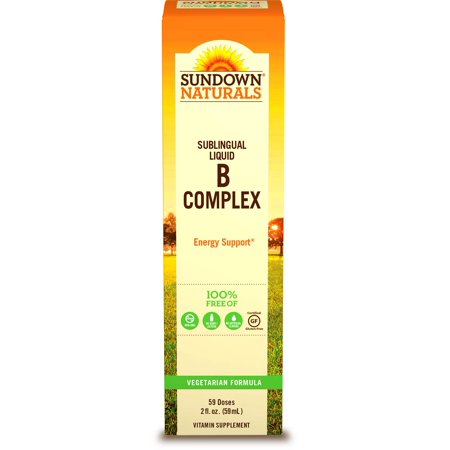 Sundown Naturals B Complex with B-12 Sublingual Liquid Vitamin Supplement, 2 fl oz