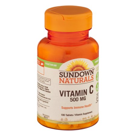 Sundown Naturals Vitamin C Vitamin Supplement Tablets, 500mg, 100 count