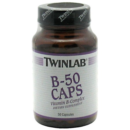 Twinlab B-50 Caps, Vitamin B-Complex, 50 Capsules (Pack of 4)