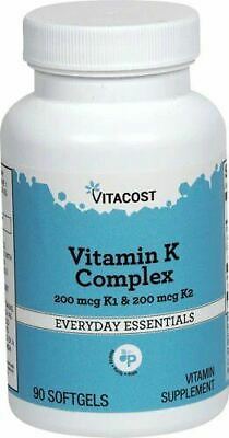 Vitacost Vitamin K Complex with K1 & K2 -- 400 mcg - 90 Softgels