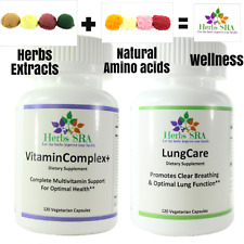Vitamin, Minerals, Lungwort 240 Capsules Improve Immune System and Lungs Strong.