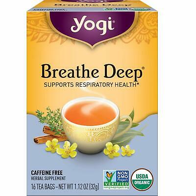 YOGI TEA BREATHE DEEP (16 bags x 1 box) Supports Respiratory Health, FREE Ship
