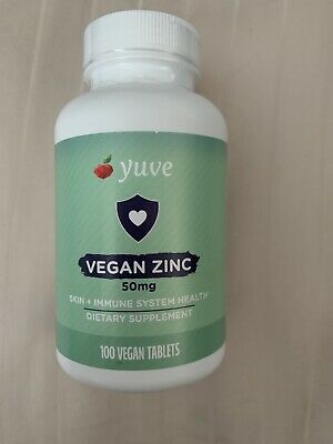 Yuve Vegan Natural Zinc 50mg Supplement - Boosts Your Immune System, Fast Relief